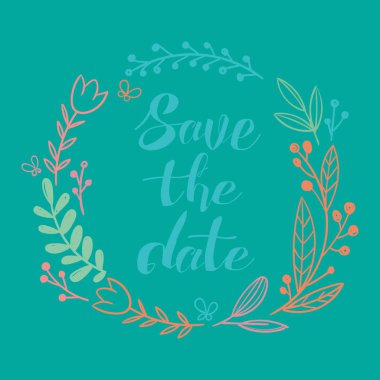 Düğün daire tarihi vektör görüntü kaydetme