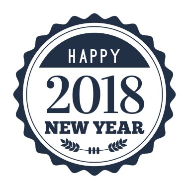 Yeni yıl 2018 daire vektör görüntü