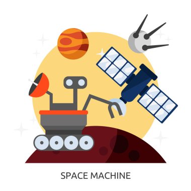 Yer alan makine vektör görüntü