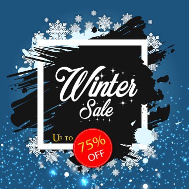 Satılık %75 Off kadar vektör görüntü kış