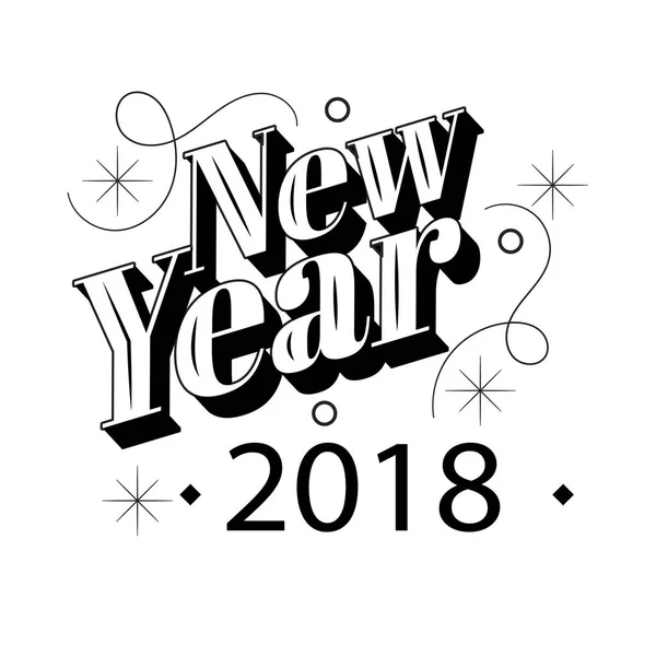 Nový rok 2018 Logo vektorový obrázek — Stockový vektor
