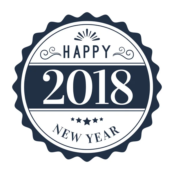 Yeni yıl daire 2018 vektör görüntü