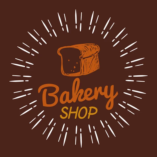 Bageriet bröd Shop brun bakgrund vektor — Stock vektor