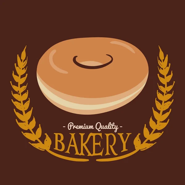 Panadería PQ Donut Brown Vector de fondo — Vector de stock