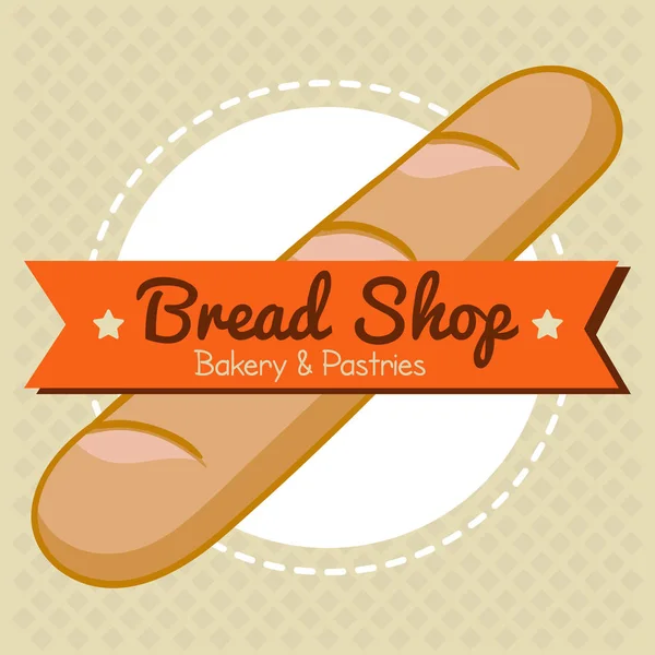 Bakker en broodjes brood Shop Vector — Stockvector