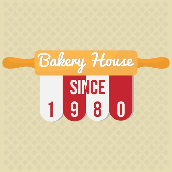 Panadería Casa Desde 1980 Vector — Vector de stock