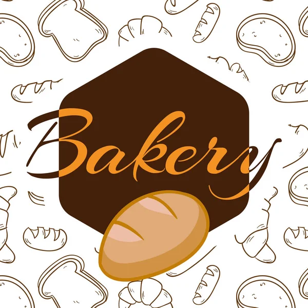 Bäckerei Polygon Logo weißer Hintergrund Vektor — Stockvektor