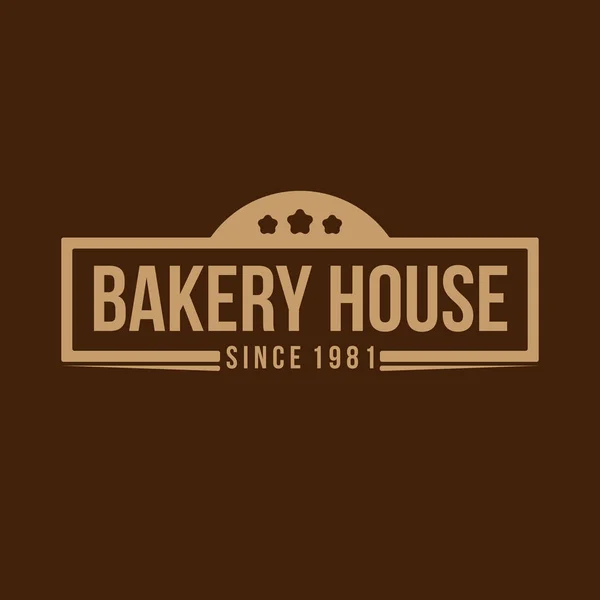 Bakery House Since 1981 Vettore logo Vintage — Vettoriale Stock
