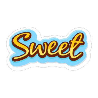 Word metin tatlı vektör görüntü