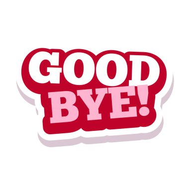 Word metin A Hoşça kal! Vektör görüntü