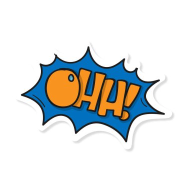 Word metin Ah! Vektör görüntü