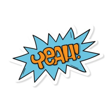 Word metin mavi Evet vektör görüntü