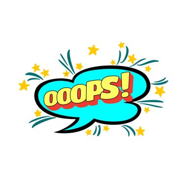 Word metin balon Ooops! Vektör görüntü