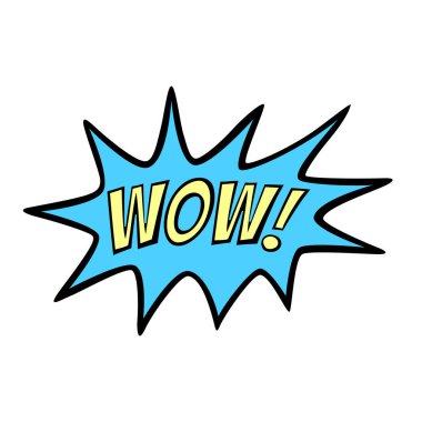 Word metni wow! Vektör görüntü
