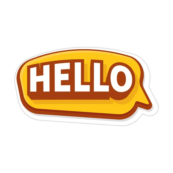 Texto da palavra Hello Vector Image —  Vetores de Stock