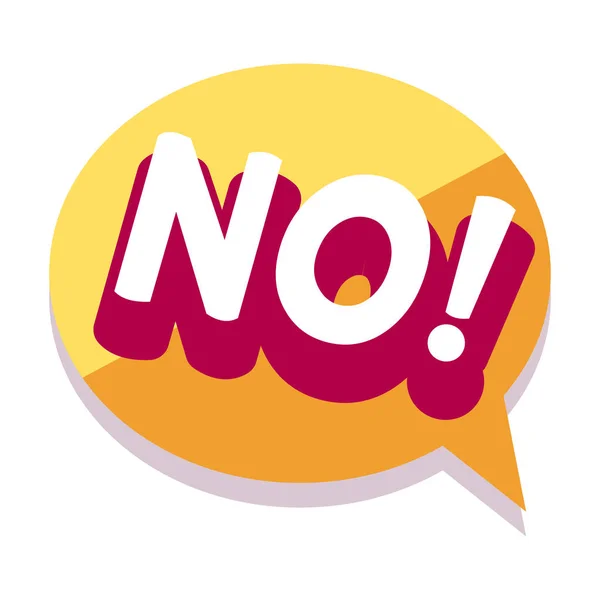 Texto de la palabra No! Imagen vectorial — Archivo Imágenes Vectoriales