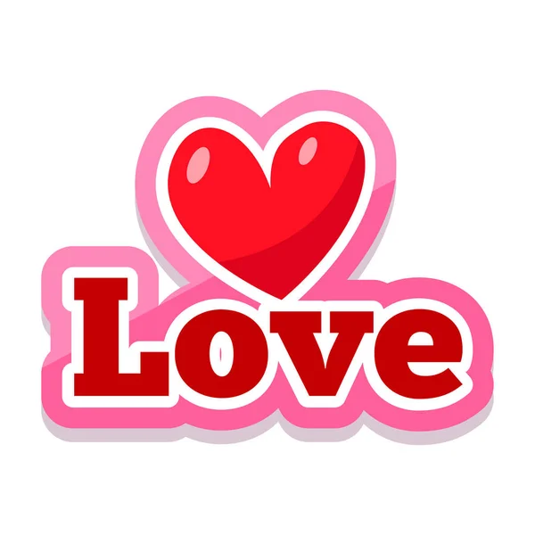 Texto da palavra Love Vector Image — Vetor de Stock