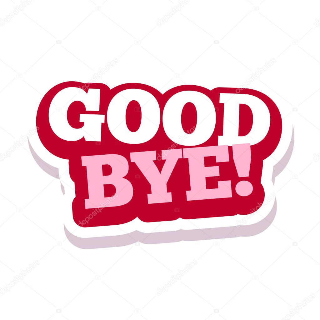 Word Text A Goodbye! Vector Image