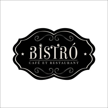 Vintage Bistro başlık vektör resmi