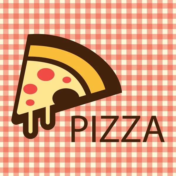Pizza bit brun Logo Vector — Stock vektor
