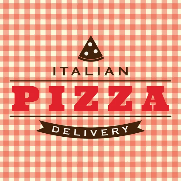 Italian Pizza Delivery Logo Vector — Stock Vector
