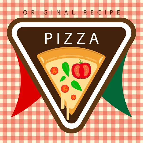 Original Recipe Pizza Logo Vector — Stock Vector
