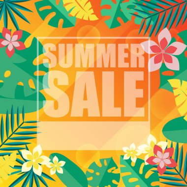 Başlık yaz Satılık şeffaf orman vektör resmi