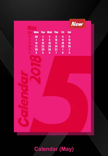 Calendario UI Mayo Imagen vectorial — Vector de stock