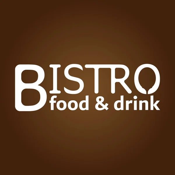 White Bistro food & drink Brown Background — стоковый вектор
