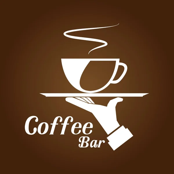 Coffee Bar brązowy tło — Wektor stockowy