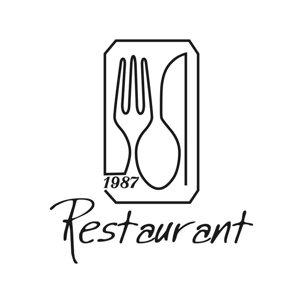 1987 restaurant witte achtergrond — Stockvector