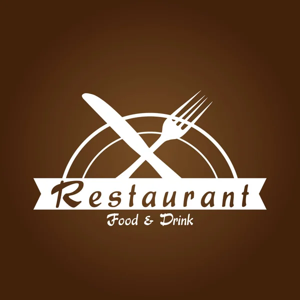 Restaurante comida & bebida Brown Fundo — Vetor de Stock