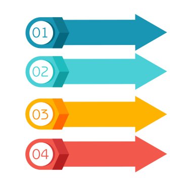 Başlık renkli ok vektör resmi