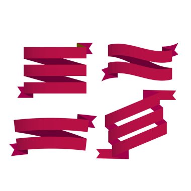 Şerit etiket vektör görüntü kümesi afiş