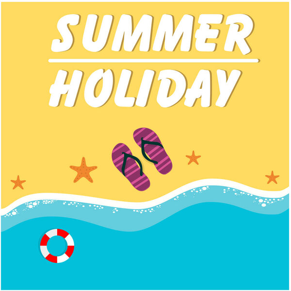 Summer Holiday Seashore Holizon Beach Background Vector Image
