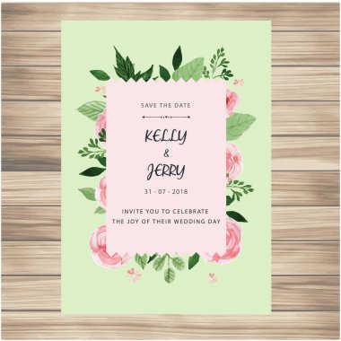 Tarihi pembe güller yeşil renkli vektör görüntü kaydetmek