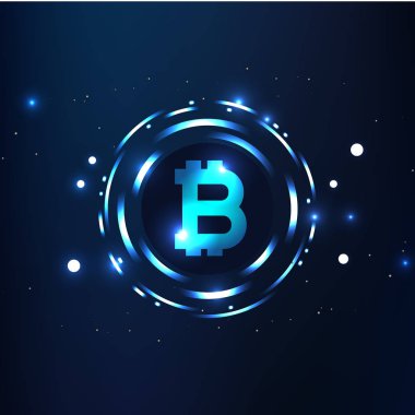 Bitcoins dijital Döviz Alım Logo Sigh vektör görüntü
