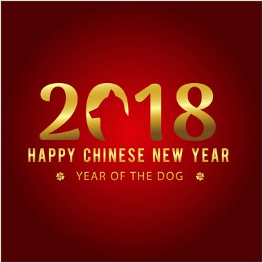 2018 mutlu çene yeni yıl yıl köpek kırmızı vektör görüntü arka plan