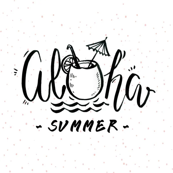 Aloha Summer Juiec Sand Image Vectorielle Fond — Image vectorielle