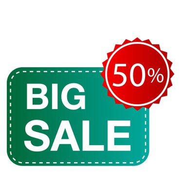 Başlık büyük satış % 50 kare vektör resmi