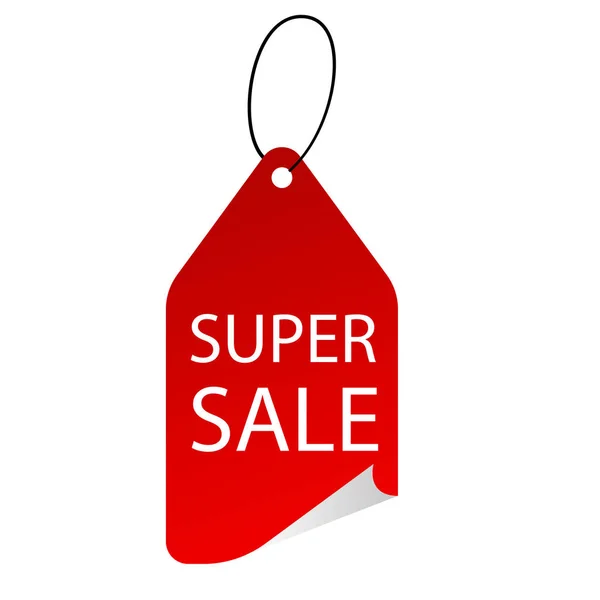 Banner Super Sale Tag Vektor Bild — Stockvektor