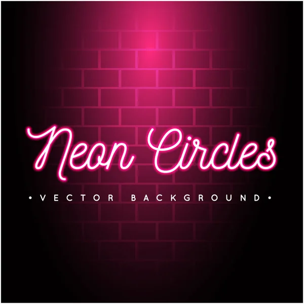 Neon Circles Vector Fondo Rojo Imagen Vectorial — Archivo Imágenes Vectoriales