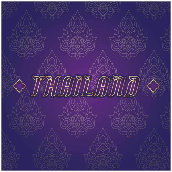 Тайский Дизайн Blue Background Vector Image — стоковый вектор