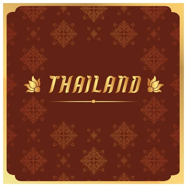 Tajlandia Tajski Projektowanie Czerwone Tło Wektor — Wektor stockowy