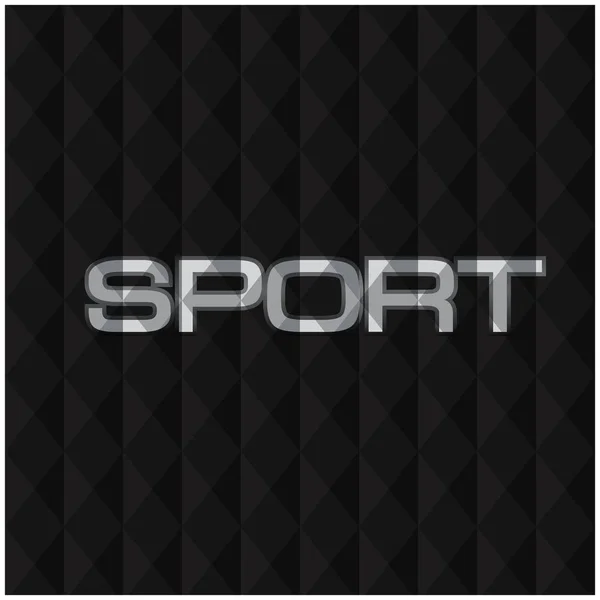 Sport Text Polygon Schwarz Hintergrund Vektor Bild — Stockvektor
