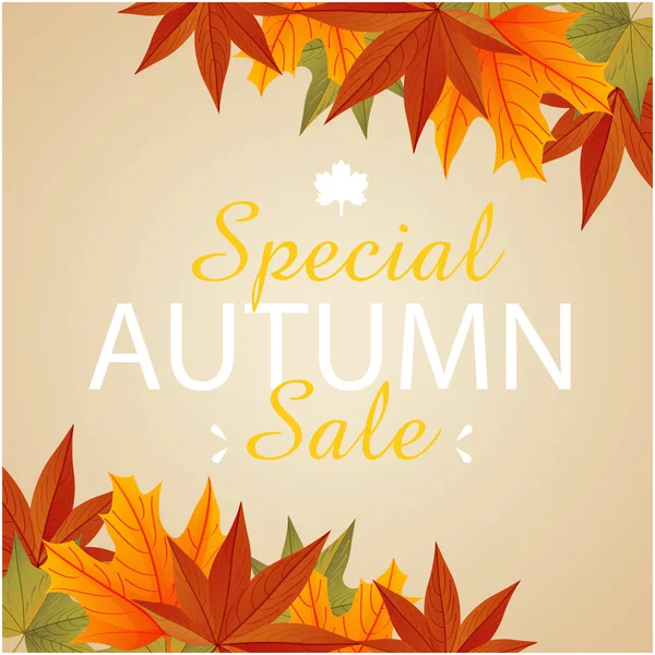 Özel sonbahar Satılık Maple Leaf arka plan vektör görüntü