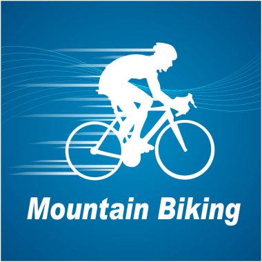 Spor dağ bisikleti mavi vektör görüntü arka plan