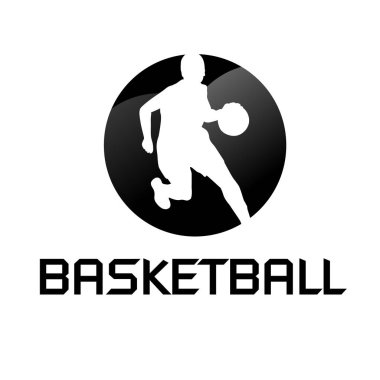 Spor Basketbol çember beyaz arka plan vektör görüntü