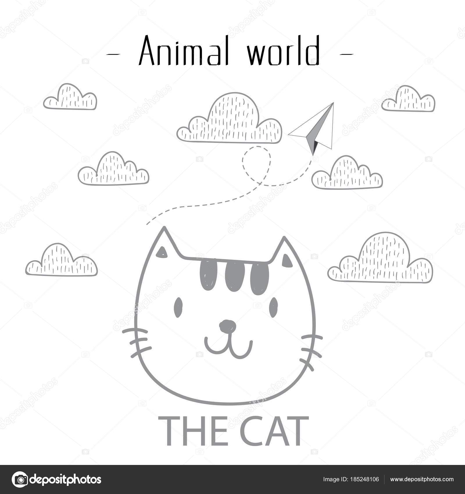 Monde Animal Nuage Chat Image Vectorielle Fond Image Vectorielle Pisanku C Monde Animal Nuage Chat Image Vectorielle Fond Image Vectorielle Pisanku C