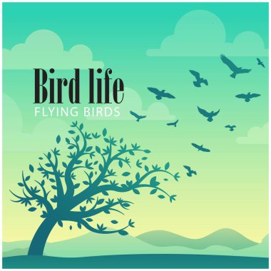 Hayvanlar alemi Martin kırmızı güneş arka plan vektör görüntü